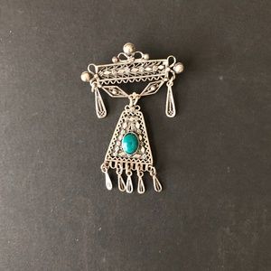 Silver/turquoise Brooch Pin